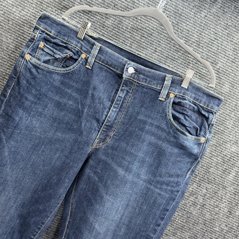 Levis 511 Mens Straight Leg Jeans 44x32 (40x32) Stretch Blue 5 Pocket Dark Wash